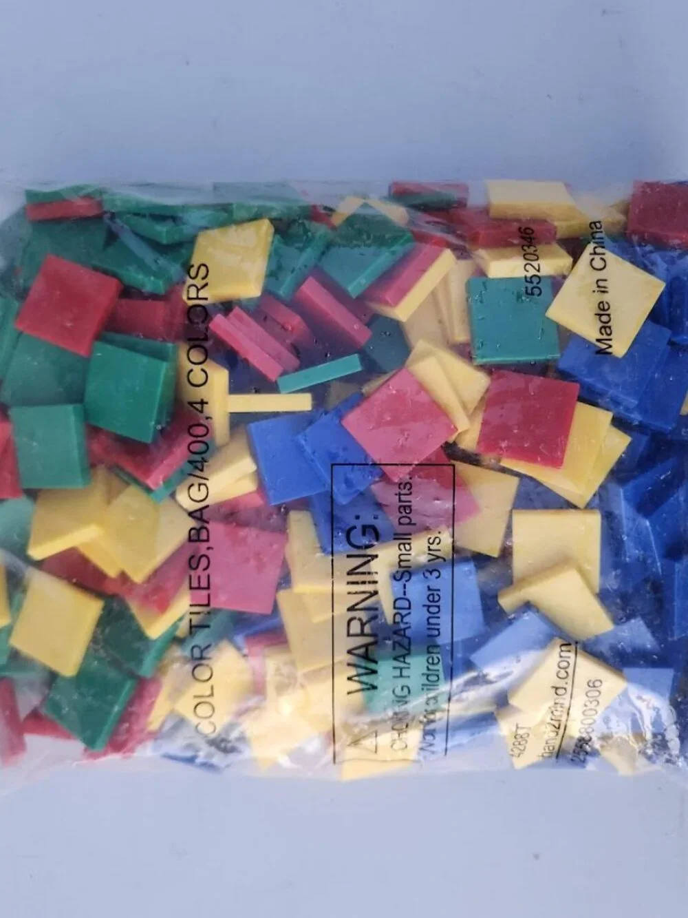 NEW 400 Square Color Tiles Math Manipulatives Sorting Stacking Comparing Blocks